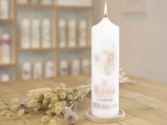 Birthday Candle For Girls - Aurora Designed in Pink & Gold Tones - image 1