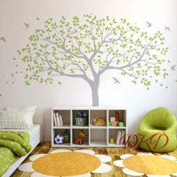 Family Tree Vinyl Wall Decal, Nursery Decor, Birds & Leaves - thumbnail 3