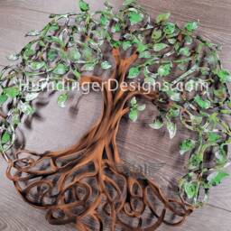 Custom - Infinity Tree Metal Wall Art Carve Your Initials Personalized Lovers Large Of Life - thumbnail 3