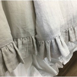 Linen Ruffle Duvet Cover - Reversible, Grab A Unique Reversible Duvet Cover in More Than 40 Colors Choices - thumbnail 2