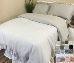 Linen Ruffle Duvet Cover - Reversible, Grab A Unique Reversible Duvet Cover in More Than 40 Colors Choices