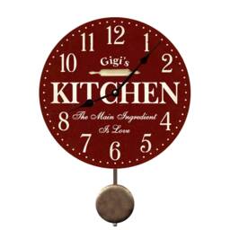 Red Kitchen Clock - Personalized Clock - thumbnail 2
