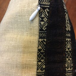 Vintage Handmade Hmong Tho Handwoven Silk Cotton Pillow Cover - thumbnail 2