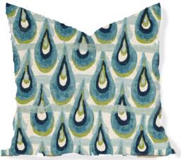Pillows Covers - Navy Indigo Natural Ikat Modern- All Sizes 16x16 18x18 Throw Toss Accent Pillow - thumbnail 1