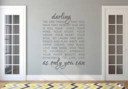 Darling Quote By Neil Gaiman Wall Decal - Vinyl Words Custom Home Decor