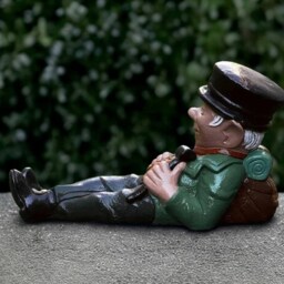 Funny Leprechaun Garden Statue Irish Elf Sculpture Concrete Fairy Decoration Outdoor Lucky Figurine St Patricks Day Ornament - thumbnail 4