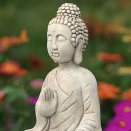 Concrete Buddha Statue Stone Sculpture Cement Figurine Garden & Home Decoration Lover Gift Zen Garden Ornament - thumbnail 3