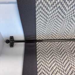 Herringbone Dapple Pure Wool Stair Runner With 100% Cotton Grey Border - thumbnail 3
