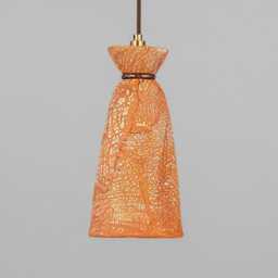 Parva Ceramic Bathroom Pendant Light Red Iron 5.5