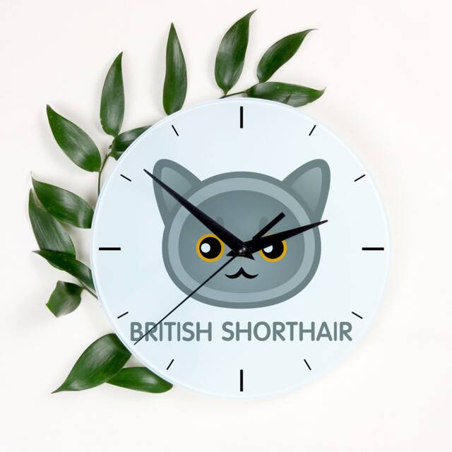 A Clock With A British Shorthair Cat. New Collection The Cute Art-Dog Cat - image 1