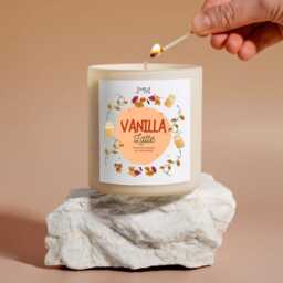 Vanilla Latte Scented Candle. Autumnal Coffee Coffee Fragrances Candle For Autumn. Decor - thumbnail 3
