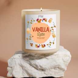 Vanilla Latte Scented Candle. Autumnal Coffee Coffee Fragrances Candle For Autumn. Decor - thumbnail 1