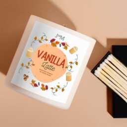 Vanilla Latte Scented Candle. Autumnal Coffee Coffee Fragrances Candle For Autumn. Decor - thumbnail 2