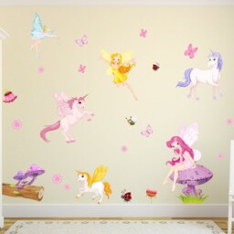 010 Wall Decal Elf Magic Mushroom Unicorn Fairy Nikima in 6 Different Versions. Sizes - thumbnail 3