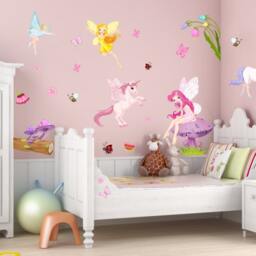 010 Wall Decal Elf Magic Mushroom Unicorn Fairy Nikima in 6 Different Versions. Sizes - thumbnail 2