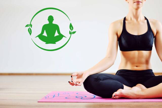 Lotus Yoga Pose Wall Decal Removable Vinyl Studio Decor T641 - image 1