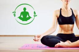 Lotus Yoga Pose Wall Decal Removable Vinyl Studio Decor T641 - thumbnail 1