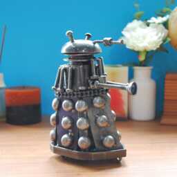 Robotscrap Metal Sculpture, Handmade Recycled Steel Art, Geek Valentine Gift For Him - thumbnail 2