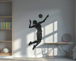 Girl Volleyball Player Sticker Gift, Wall Decal For Girls Bedroom, Beach Sticker, Decor