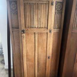 Old Charm Solid Oak Vintage Wardrobe Painted Options - thumbnail 2