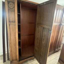 Old Charm Solid Oak Vintage Wardrobe Painted Options - thumbnail 3