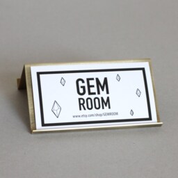 Modern Brass Desk Business Card Holder - thumbnail 4