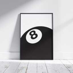 Aesthetic 8 Ball Print For Bedroom - Wall Art Poster Print Cool Posters Gift Women Men - thumbnail 3