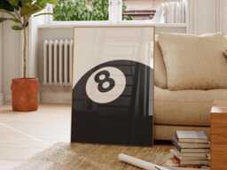 Aesthetic 8 Ball Print For Bedroom - Wall Art Poster Print Cool Posters Gift Women Men - thumbnail 1