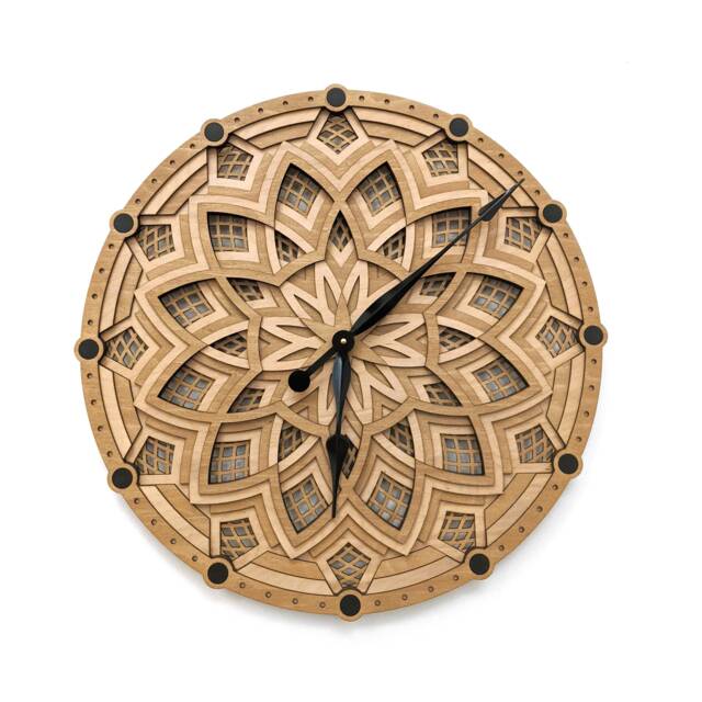 Large Wooden Wall Clock - 60 cm/24 Inch - image 1