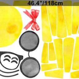 Sun Wall Decal Peel & Stick - Kids Yellow Sunshine Sticker Nursery Decals - thumbnail 4