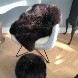 Brown Sheepskin Rugs, Chocolate Brown Sheepskin, Genuine Luxury Dark Cocoa Rug, Amazing Gift - thumbnail 3
