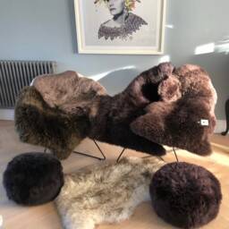 Brown Sheepskin Rugs, Chocolate Brown Sheepskin, Genuine Luxury Dark Cocoa Rug, Amazing Gift - thumbnail 2