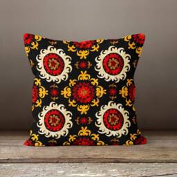 Kilim Ethnic Home Decoration Pillow Cases Models/Geometric Farmhouse Cushion Cover/Authentic Case/Brick Red Pattern - thumbnail 2