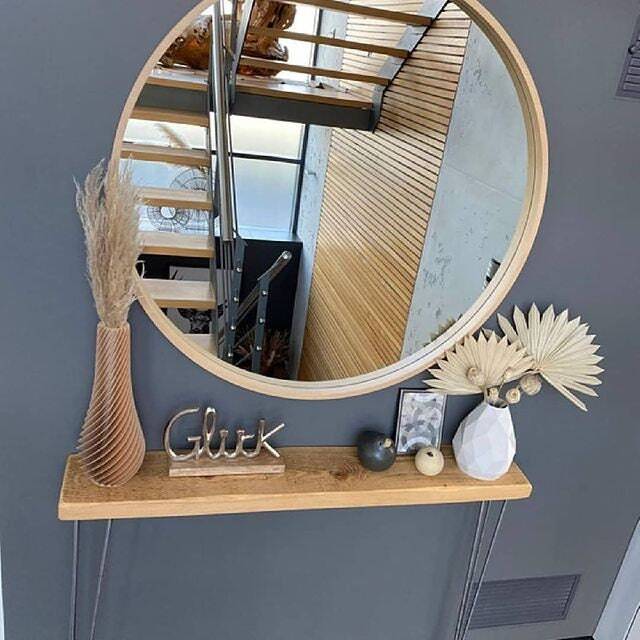 Rustic Wood Console Table With Hairpin Legs Hallway Radiator Shelf - image 1