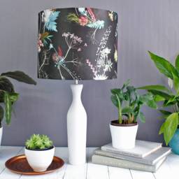 Edwardian Bloom Floral Lampshade, Light Shade For Ceiling, Pendant Hanging Lamp Table Lamp, Chocolate Tone Brown - thumbnail 3