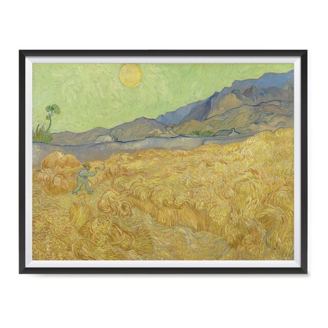 Vincent Van Gogh Art Reproduction Posters - Poster Printing Wall Print For Home Office Decor Wheatfield With A Reaper - image 1