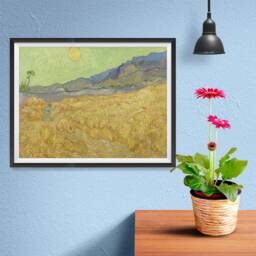 Vincent Van Gogh Art Reproduction Posters - Poster Printing Wall Print For Home Office Decor Wheatfield With A Reaper - thumbnail 3