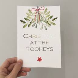 Family Christmas Print, Foil Decor, Homeware Mistletoe Personalised Gift - thumbnail 2