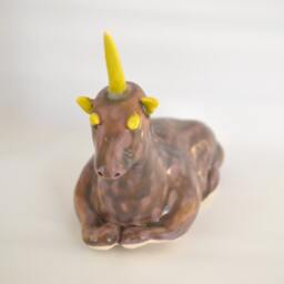Ceramic Whimsical Unicorn, Animal Shaker - thumbnail 2