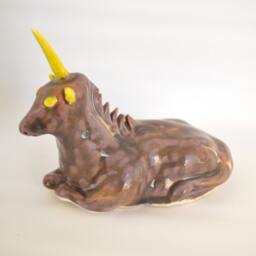 Ceramic Whimsical Unicorn, Animal Shaker - thumbnail 3
