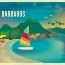 Barbados Art, Map, Skyline, Travel, Wall Print, Caribbean Poster, Art - Style E8-O-Barb - thumbnail 2