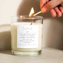 Best Friend Soul Sisters Personalised Scented Candle, Besties Christmas Gift, Friends Birthday Gifts For Her - thumbnail 3