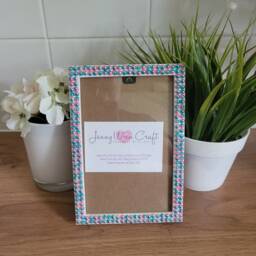 Colourful Acrylic Flatback Half Pearls Photo Frame 4 X 6 Inches - thumbnail 3