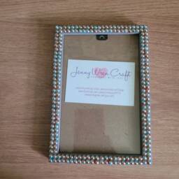 Colourful Acrylic Flatback Half Pearls Photo Frame 4 X 6 Inches - thumbnail 4