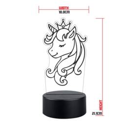 Personalised Unicorn Led Night Light Crown Design, Birthday Gift - thumbnail 2