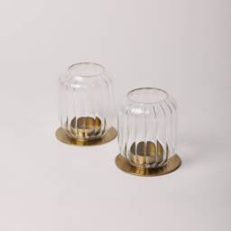 Kira Glass Lanterns, Set Of 2 - thumbnail 2