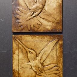 Hummingbirds in Flight Pair Wallsculptures - thumbnail 2