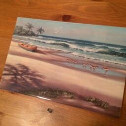 "The Beach Ceramic Wall Art Tile, 8"" By 12" - thumbnail 3