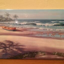 "The Beach Ceramic Wall Art Tile, 8"" By 12" - thumbnail 2