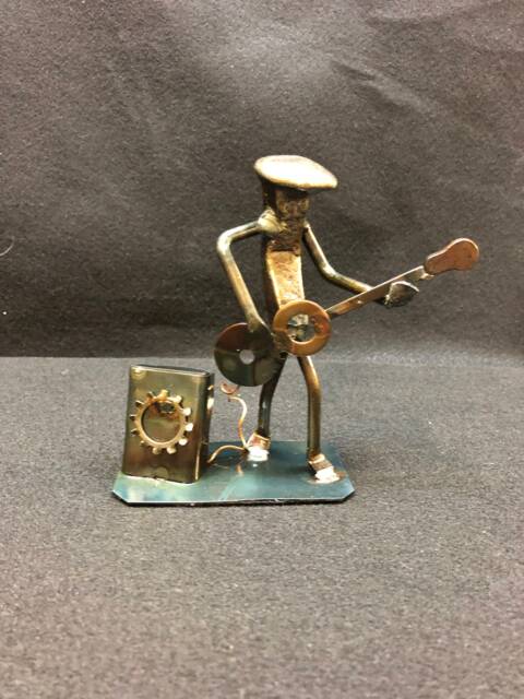 Electric Guitar - Metal Art Figurine Railroad Spike Art Guitar - image 1